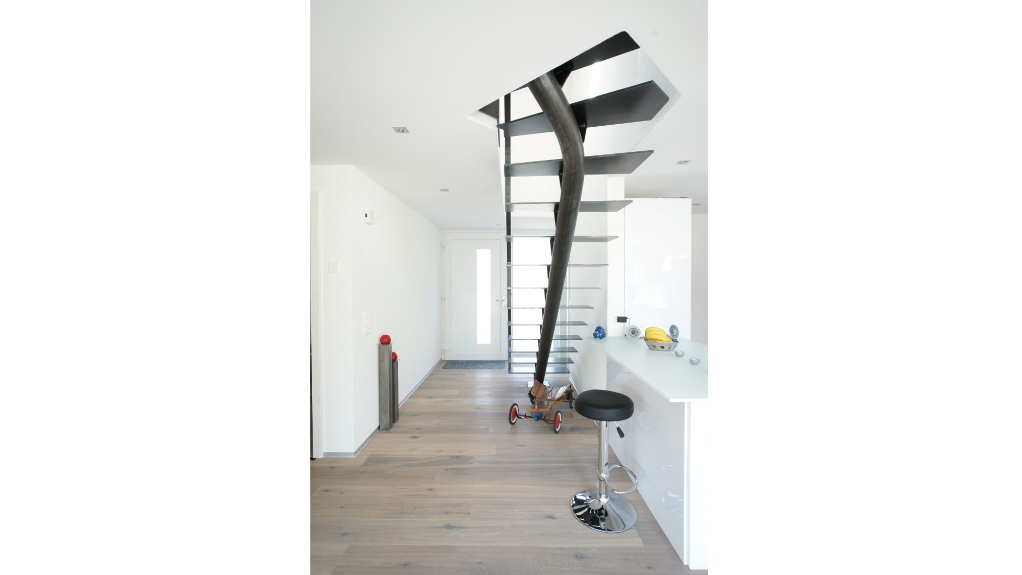 Einholmtreppe Rundrohr