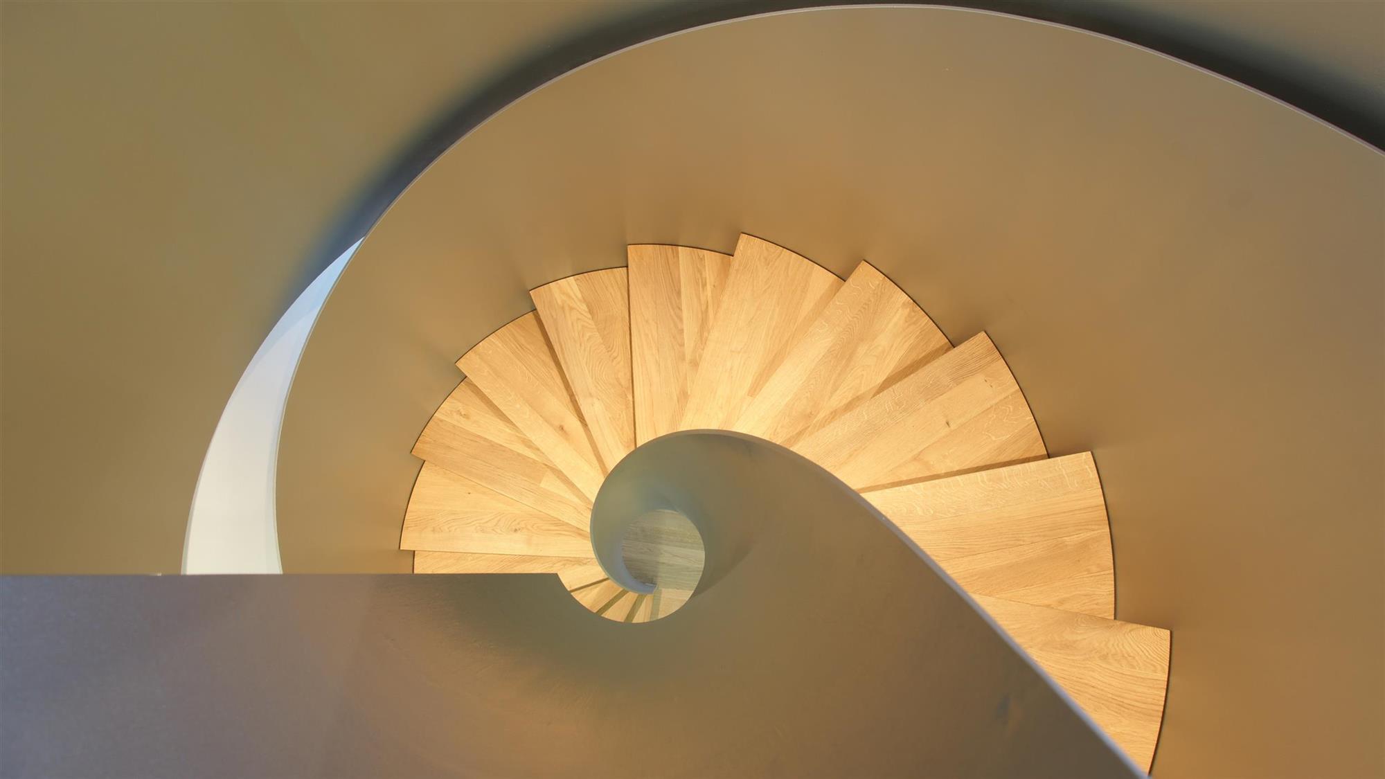 Stairwell of a spiral staircase