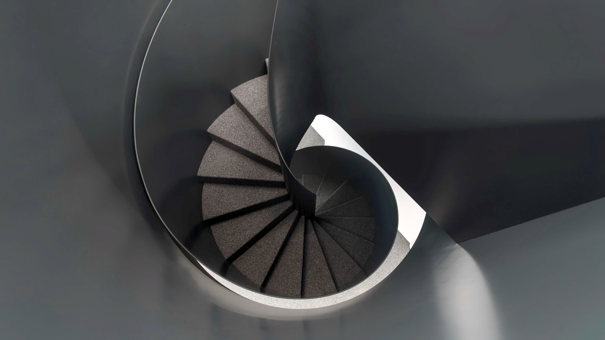 helical staircase black